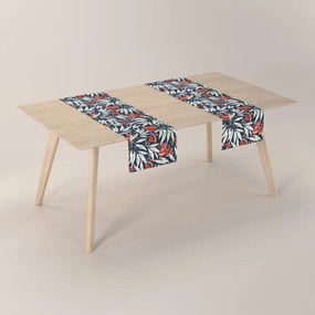 Dekoria Rechthoekige tafelloper, donkerblauw-rood, 40 x 130 cm