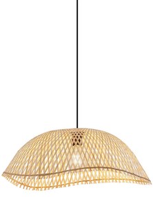 Bohemian hanglamp zwart met bamboe - LilyBohemian E27 Bohemian Binnenverlichting Lamp