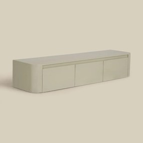 Zwevend Tv-meubel Beige Ronde Hoeken 160 Cm - 160x40x30cm.