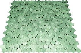 Zelfklevende Mozaïektegels Metaal | Mini Hexagon 3D Pastelgroen | 29,8×30,7 cm | Keuken, Bad &amp; WC