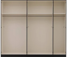 Goossens Kledingkast Easy Storage Ddk, Kledingkast 253 cm breed, 220 cm hoog, 4x draaideur en 1x spiegel draaideur midden