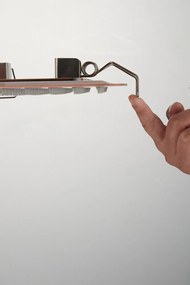 Saniclear Plus inbouw regendouche met inbouw douchekop 30x30cm geborsteld koper
