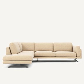 Hoekbank met longchair, gerecycled katoen, CÉSAR