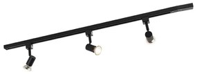 Modern railsysteem met 3 spots zwart 1-fase  - Iconic Jeany