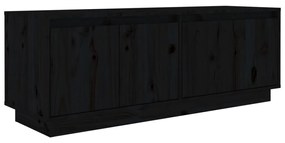 vidaXL Tv-meubel 110x34x40 cm massief grenenhout zwart