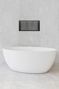 Hotbath &More frameless inbouwnis met verlichting 30x60x10cm geborsteld zwart PVD