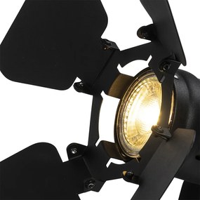 Railsysteem met 3 Spot / Opbouwspot / Plafondspots zwart - Movie Modern GU10 Binnenverlichting Lamp
