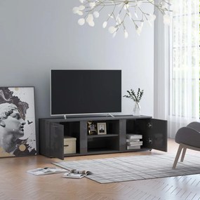 vidaXL Tv-meubel 120x34x37 cm bewerkt hout hoogglans grijs