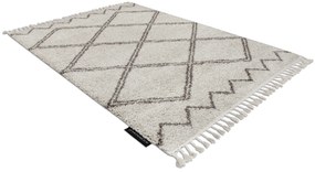 Tapijt BERBER ASILA B5970 crème / bruinrand ,  Barber , marokkaanse shaggy