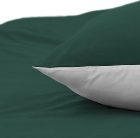 Dekbedovertrek Percal– 100% percal katoen – 240×200/220 – groen/wit