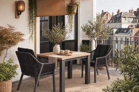 Tuinset 2 personen 90 cm Rope Grijs Lifestyle Garden Furniture Verona/Veneto