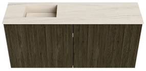 Mondiaz Joya DLux 90cm toiletmeubel shadow met wastafel faye links 1 kraangat meli