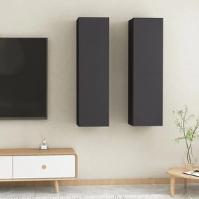 vidaXL Tv-meubelen 2 st 30,5x30x110 cm spaanplaat grijs