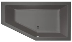 Xenz Society Hoekbad - 160x90x53 - afvoer Midden - Rechts - acryl - antraciet 6882-05