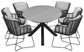 Garden Impressions Fabrice tuinset 7-delig - Scot tuintafel Napoli sand 230x115 cm