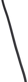 Hanglamp met katoenen kap zwart met goud 40 cm  - Combi