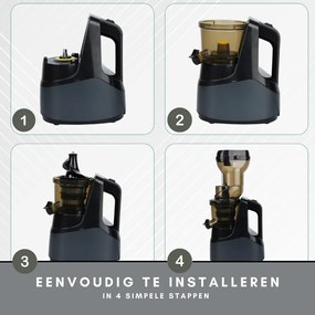 Niceey Slowjuicer - 900ml - Zwart