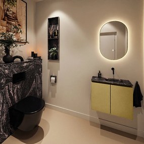 Mondiaz Ture DLux toiletmeubel 60cm oro met wastafel lava rechts zonder kraangat