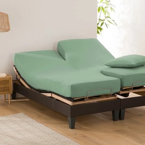 Effen hoeslaken in bio katoen, verstelbare bedbodem, Scenario