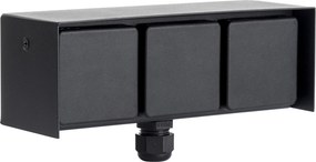 Buiten Wandstopcontact 3 Zwart