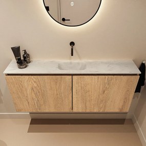 Mondiaz Ture DLux toiletmeubel 120cm washed oak met wastafel opalo midden zonder kraangat