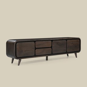 Donkerbruin Tv-meubel Mangohout 200cm - 200x40x55cm.