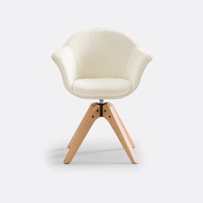 Draaibare bureaustoel in bouclé, Melona