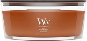 WoodWick geurkaars - Ellipse HearthWick Flame - Saffron Smoke