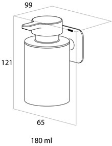 Tiger Colar zeepdispenser 180ml zwart