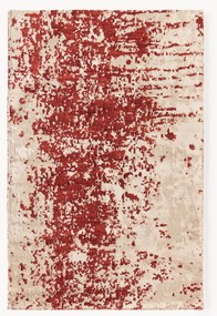 Handgeweven wollen vloerkleed Cynthia met abstract patroon