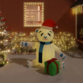 vidaXL Kerstbeer met LED's opblaasbaar 180 cm