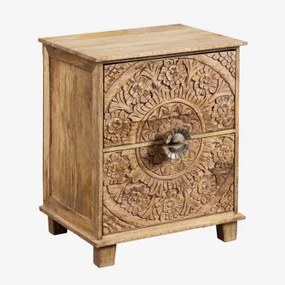 Pack Van 2 Rechthoekige Nachtkastjes 40x30 Cm Van Wiluna Mangohout Mangohout - Sklum