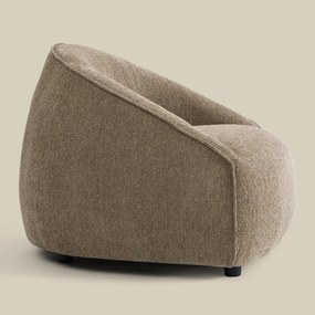 Taupe Fauteuil Met Ronde Rugleuning