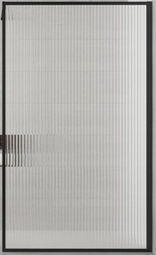 Saqu Faye inloopdouche incl. antikalk 100x200cm ribbelglas mat zwart