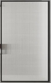 Saqu Faye inloopdouche incl. antikalk 100x200cm ribbelglas mat zwart