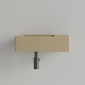 Sanigoods Luko fontein 40x22cm rechts zonder kraangat cappuccino