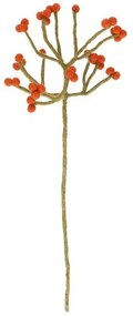 Tak met besjes, vilt, oranje, ca. 40 cm