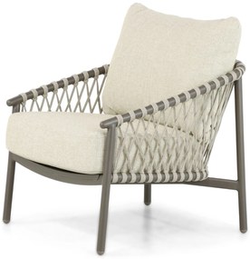 Stoel en Bank Loungeset 5 personen Aluminium/rope Taupe  4 Seasons Outdoor Allora/Salerno