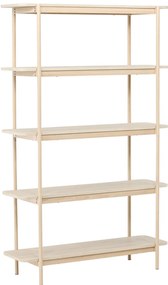 Openkast Met Vijf Planken Whitewash - 120x40x190cm.