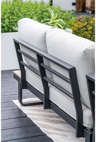 Garden Impressions Diego loungeset 4-delig - donker grijs - valley sand