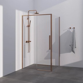 Brauer Season douchecabine met schuifdeur 120x80cm koper