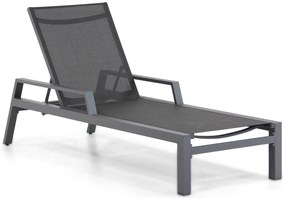 Lifestyle Garden Furniture Licata Ligbed Verstelbaar Aluminium/textileen Grijs