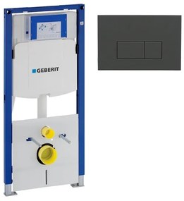Geberit Duofix Element - UP 320 - QeramiQ push bedieningsplaat - wand 112cm - bedieningsplaat antraciet mat - rechthoekige knoppen - kunststof wit glans SW1102377 SW1242378
