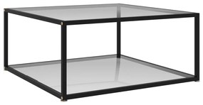 vidaXL Salontafel 80x80x35 cm gehard glas transparant