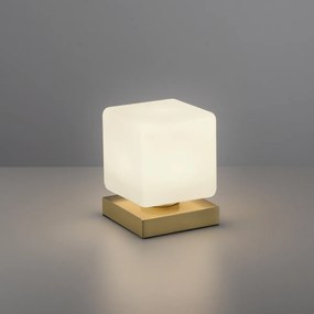 Tafellamp messing incl. LED dimbaar met touch - Jano Modern vierkant Binnenverlichting Lamp