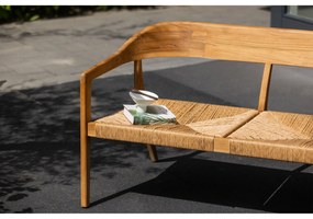 Exotan Tuinbank met ronde rug - Chena - Wicker - Teak - Naturel - Exotan