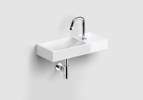 Clou Vale keramische fontein 45cm wit glans met Kaldur toiletkraan chroom