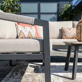 Garden Impressions Milou loungeset hoek 4-delig - donker grijs