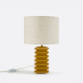 Tafellamp in keramiek en linnen, Remilo