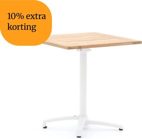 + 10% kassakorting | Inklapbare tafel Bellagio | Vierkant | Tuintafel Teakhout | 70x70cm | 2 personen | Kees Smit Tuinmeubelen